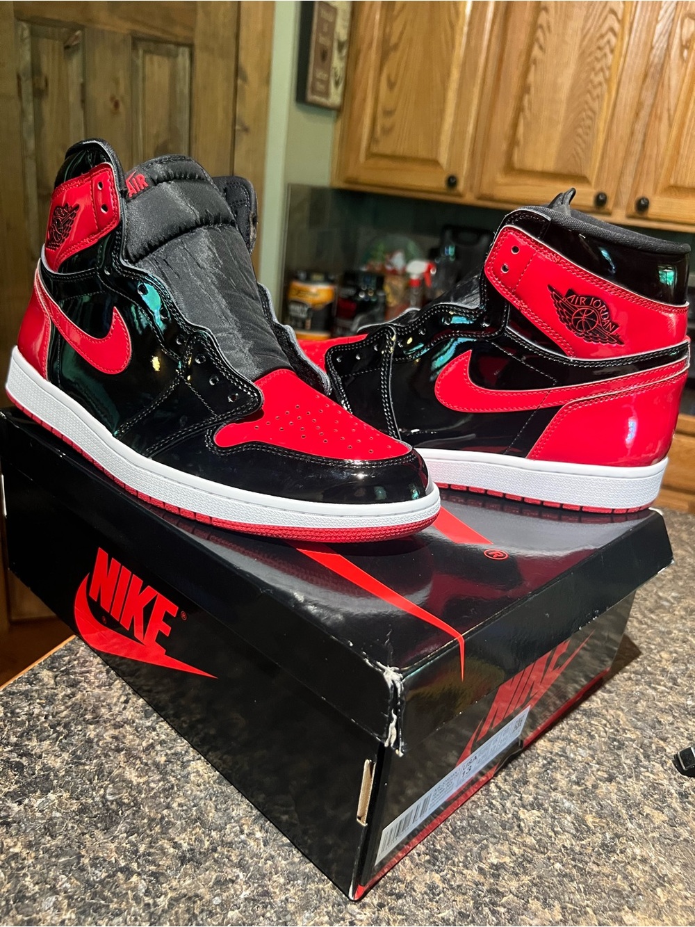 Nike Air Jordan 1 High OG - Black & Red Patent